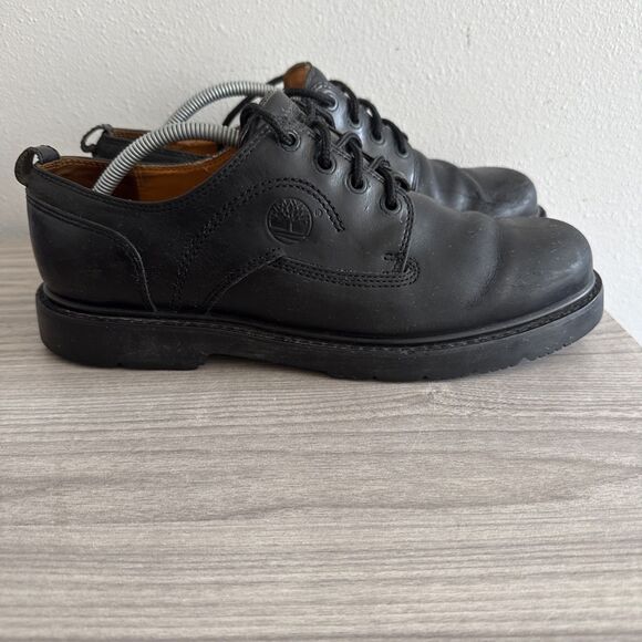 Timberland Shoes Mens Sz 11.5 Black Leather Oxford Waterproof Dress Work 90082 - Picture 1 of 12